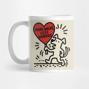 Funny Keith Haring, dog Mug
